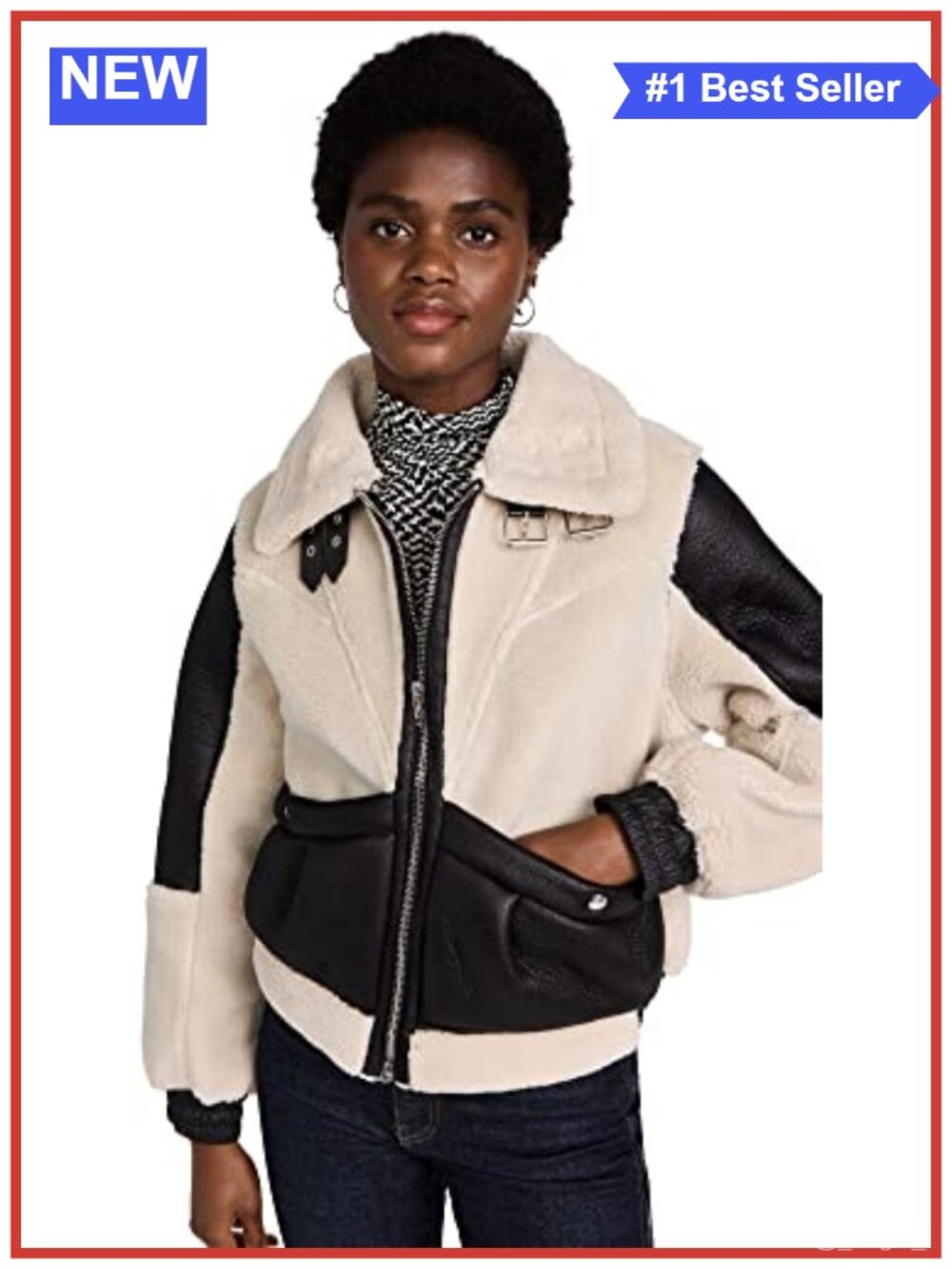 Faux Leather Sherpa Lined Moto Jacket Aviator Casual Cold Weather